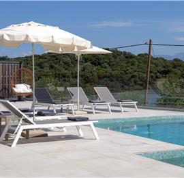 3 bedroom villa with pool & seaview, near Acharavi, sleeps 6